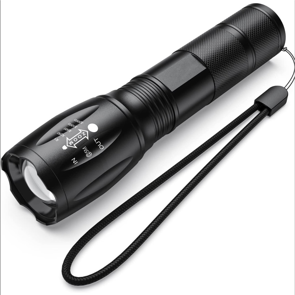 NEW! Tactical Flashlight Rechargeable Waterproof S1000 High Lumen Zooms 5 Modes